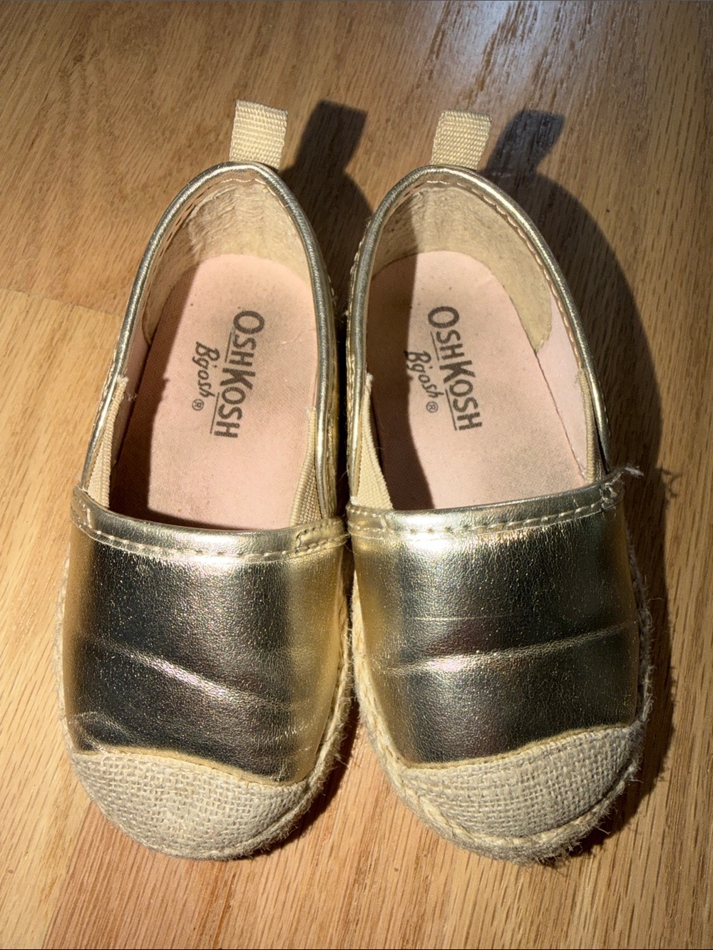 OshKosh B'gosh Metallic Gold Girls' Slip-On Moccasins